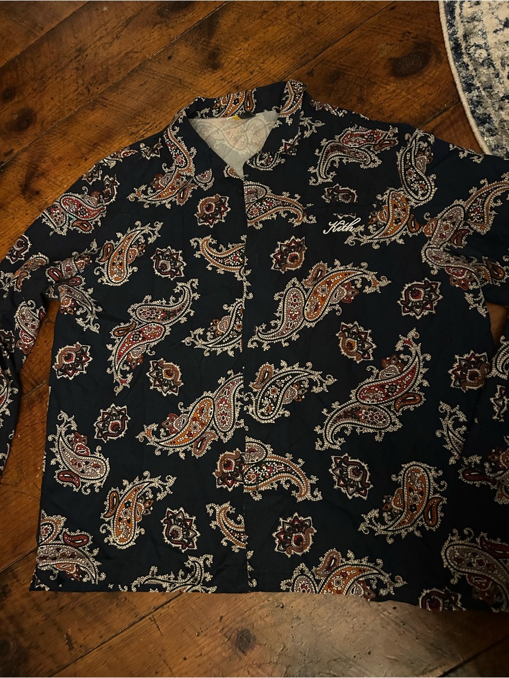 Kith Thompson Paisley Printed Silk Cotton Shirt